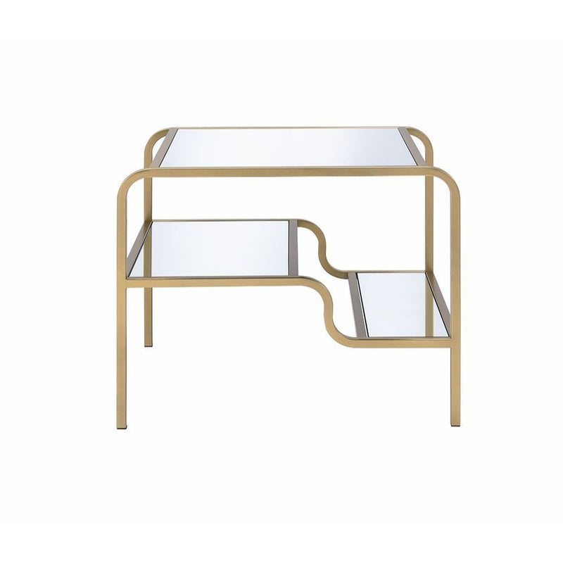 Astrid - End Table - Gold & Mirror - Grand Furniture GA