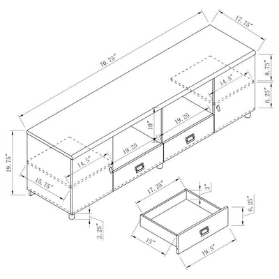 Burkett - 2-Drawer TV Console - White and Grey.