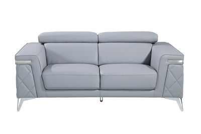 1140 - Top Grain Italian Leather Loveseat.