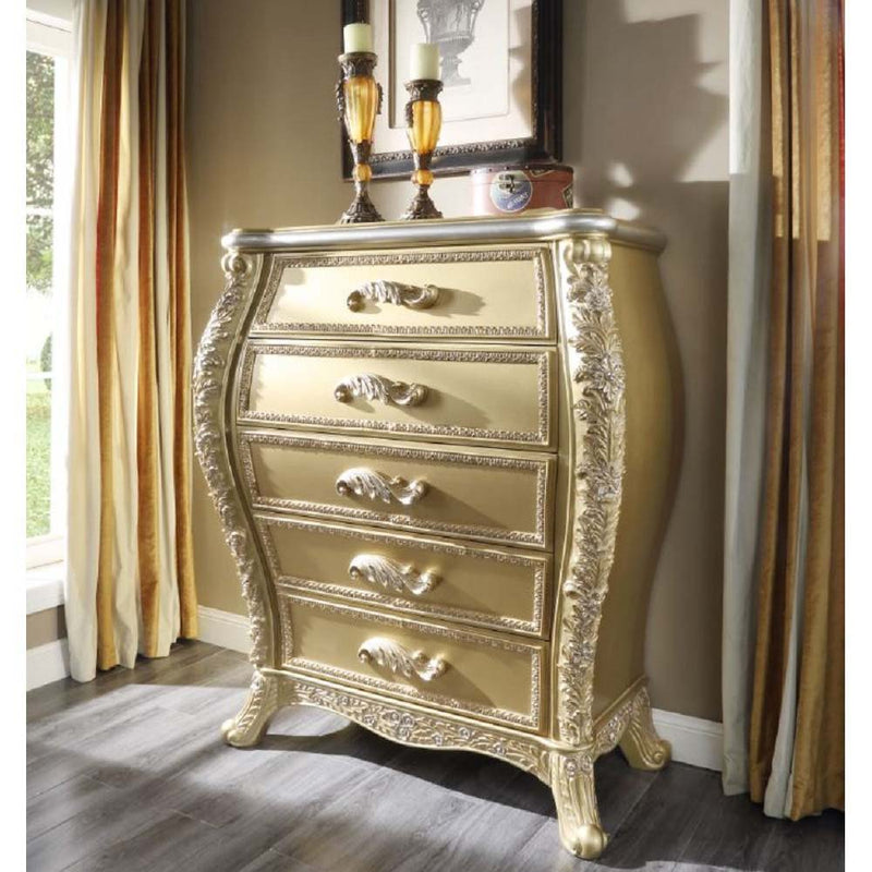 Cabriole - Chest - Gold Finish - Grand Furniture GA