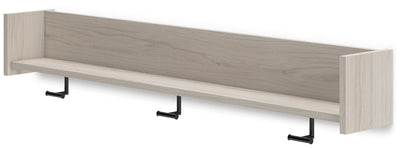 Socalle - Light Natural - Wall Mounted Coat Rack W/shelf.