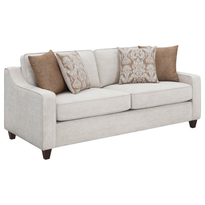 Christine - Upholstered Cushion Back Sofa - Beige - Grand Furniture GA