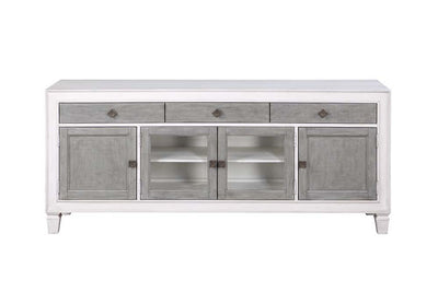 Katia - TV Stand - Rustic Gray & White Finish