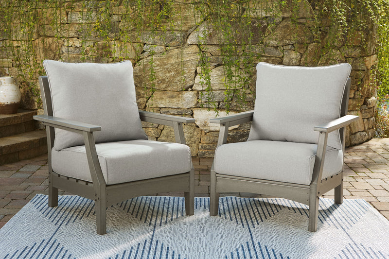 Visola - Gray - Lounge Chair W/Cushion (Set of 2).