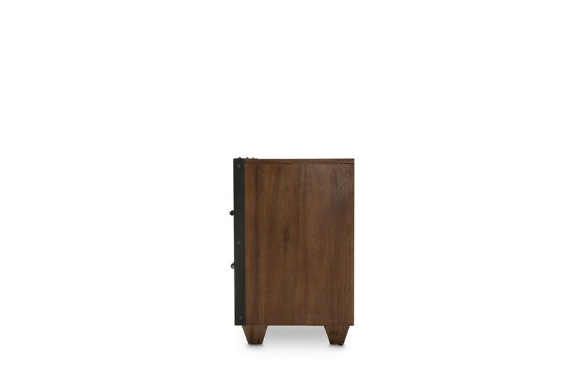 Brooklyn Walk - 2-Drawer Nightstand - Burnt Umber.