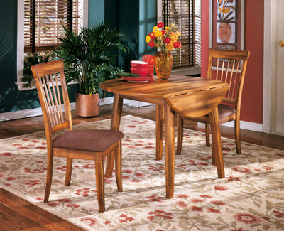 Berringer - Rustic Brown - Round Drm Drop Leaf Table.