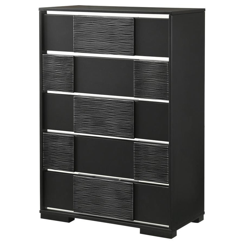 Blacktoft - 5-Drawer Chest - Black - Grand Furniture GA