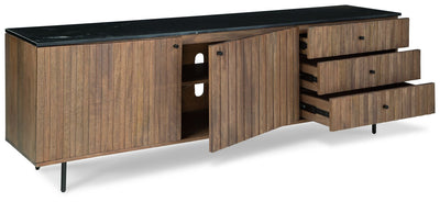 Barnford - Brown / Black - Accent Cabinet.