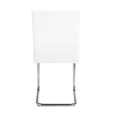 Palton - Side Chair (Set of 2) - White PU & Chrome Finish