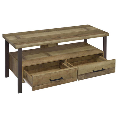 Ruston - 3-drawer Weathered Pine TV Console.