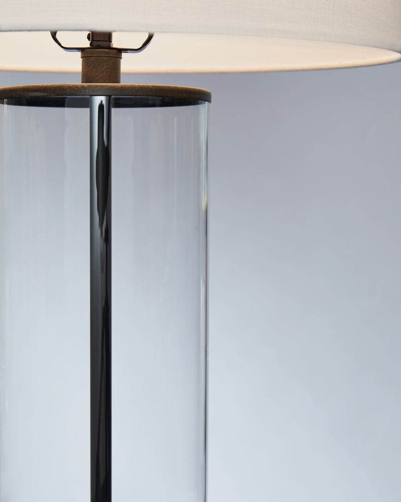 Wilmburgh - Clear / Bronze Finish - Glass Table Lamp (Set of 2).