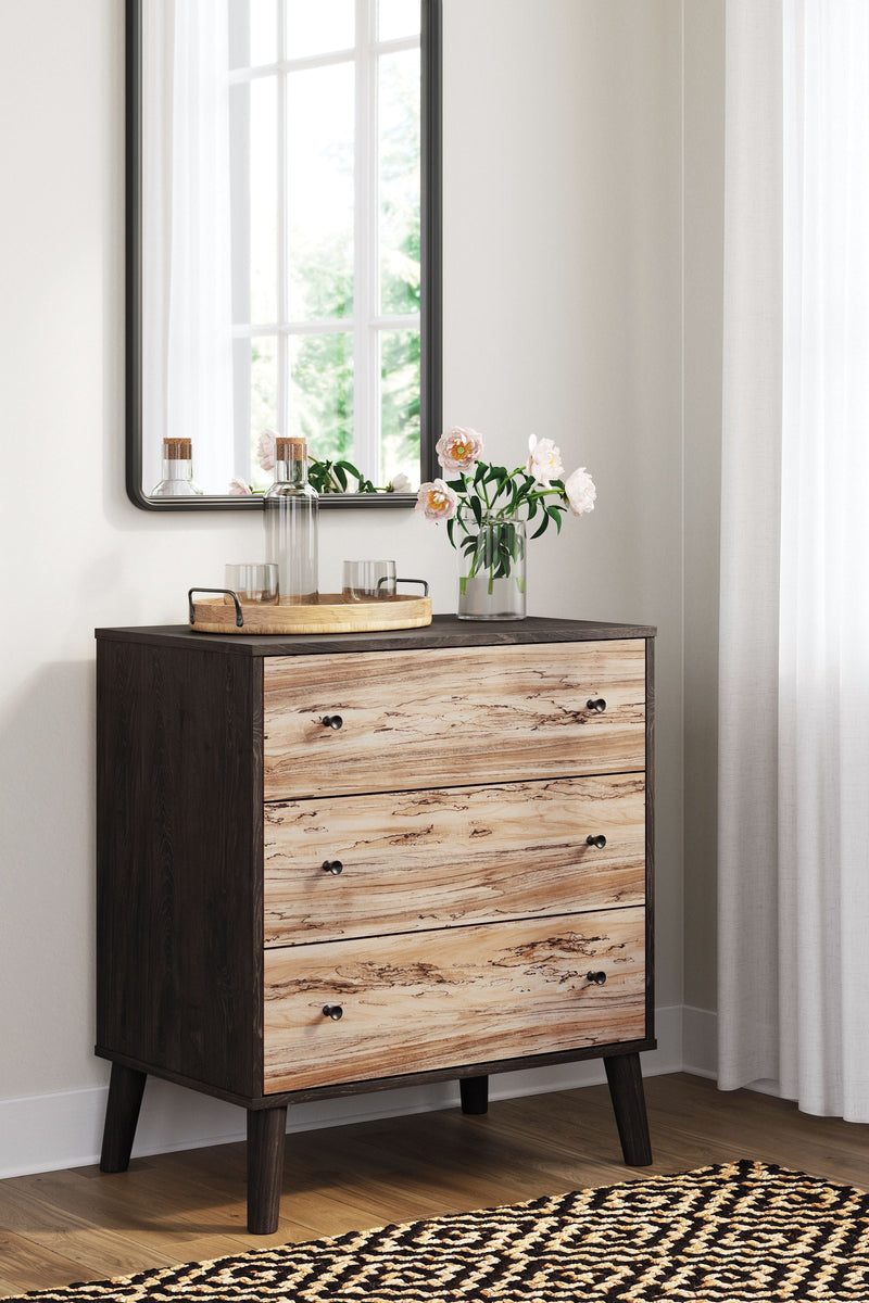 Lannover - Brown / Beige - Three Drawer Chest