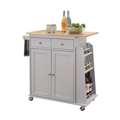 Tullarick - Kitchen Cart - Natural & Gray - Grand Furniture GA