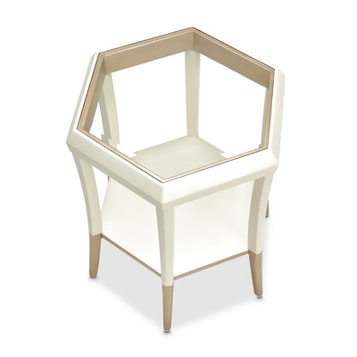 La Rachelle - Hexagon Accent Table - Champagne