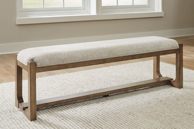 Cabalynn - Oatmeal / Light Brown - Large Uph Dining Room Bench.