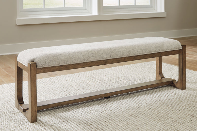 Cabalynn - Oatmeal / Light Brown - Large Uph Dining Room Bench.