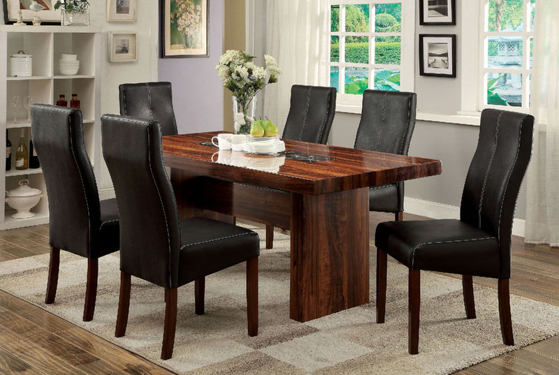 Bonneville - Dining Table - Brown Cherry / Black - Grand Furniture GA