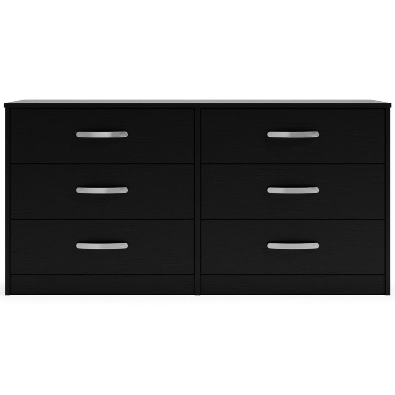 Finch - Black - Six Drawer Dresser - 29&