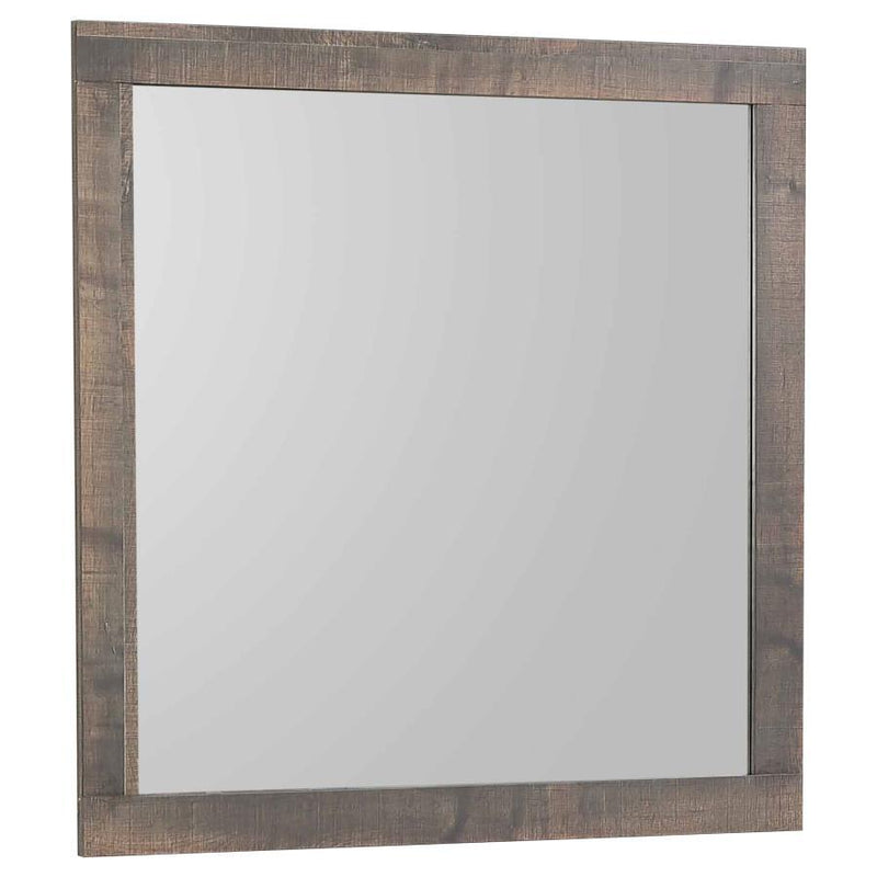 Frederick - Square Dresser Mirror - Weathered Oak.