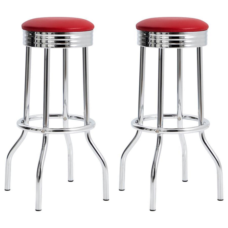 Theodore - Upholstered Top Bar Stools (Set of 2)