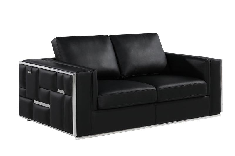 1130 - Top Grain Italian Leather Loveseat.