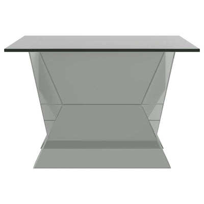 Taffeta - V-Shaped Coffee Table With Glass Top - Silver.