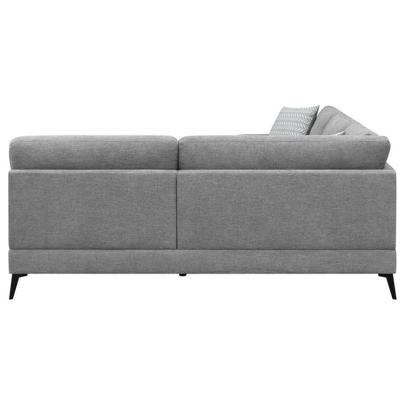 Clint - Upholstered Sectional With Loose Back Grey.