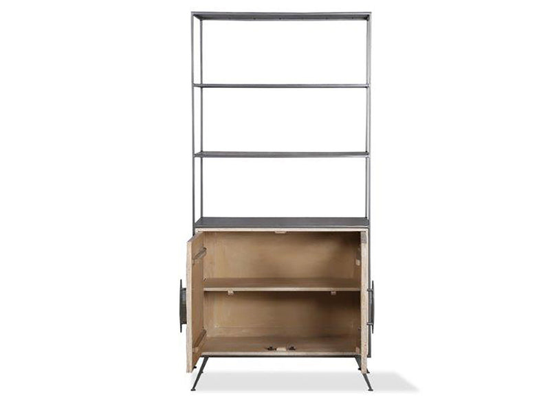 Crossings Monaco - Bookcase - Weathered Blanc