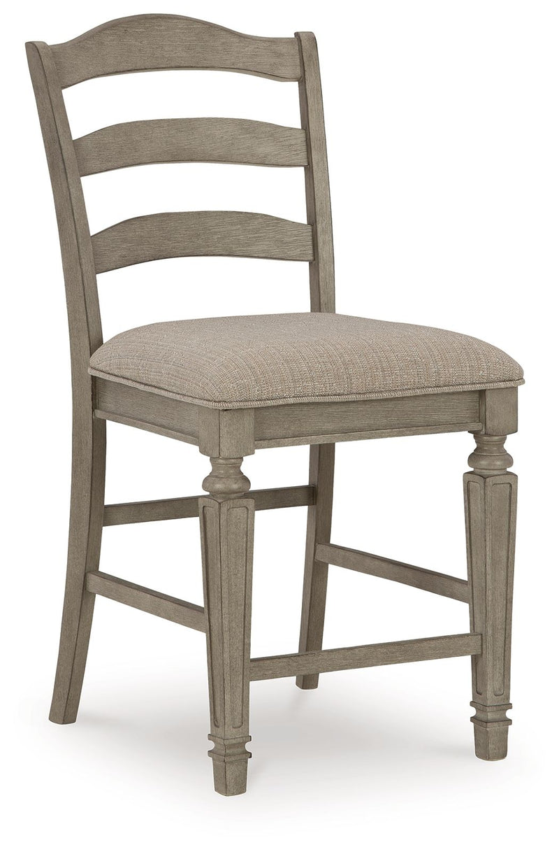 Lodenbay - Antique Gray - Upholstered Barstool (Set of 2)