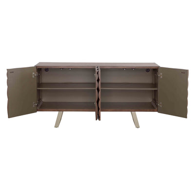 Mojave - Four Door Credenza - Brown & Champagne