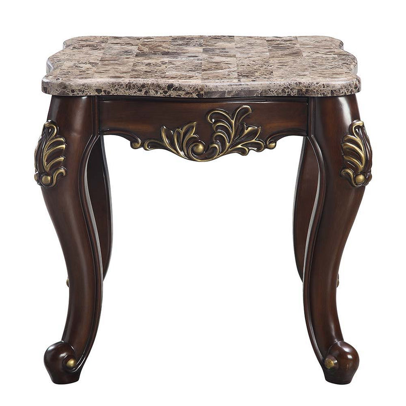 Ragnar - End Table - Marble Top & Cherry Finish - Grand Furniture GA