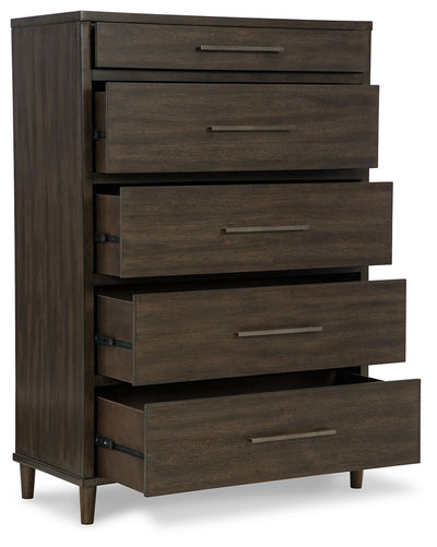 Wittland - Brown - Five Drawer Chest.