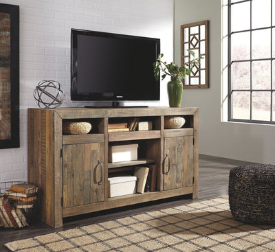 Sommerford - Brown - LG TV Stand W/Fireplace Option - Grand Furniture GA