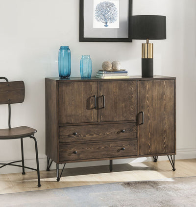 Garron - Server - Walnut & Black - Grand Furniture GA