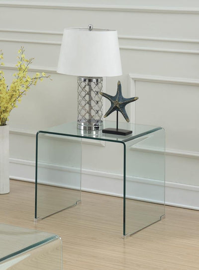 Ripley - Square End Table - Clear - End Tables - Grand Furniture GA