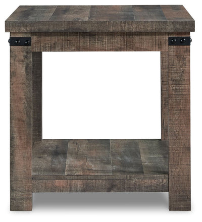 Hollum - Rustic Brown - Square End Table.