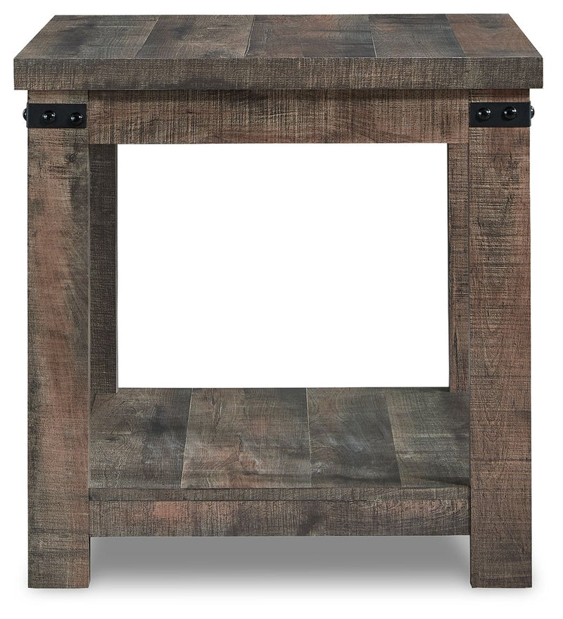 Hollum - Rustic Brown - Square End Table.