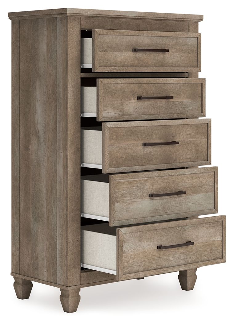 Yarbeck - Sand - Five Drawer Chest.