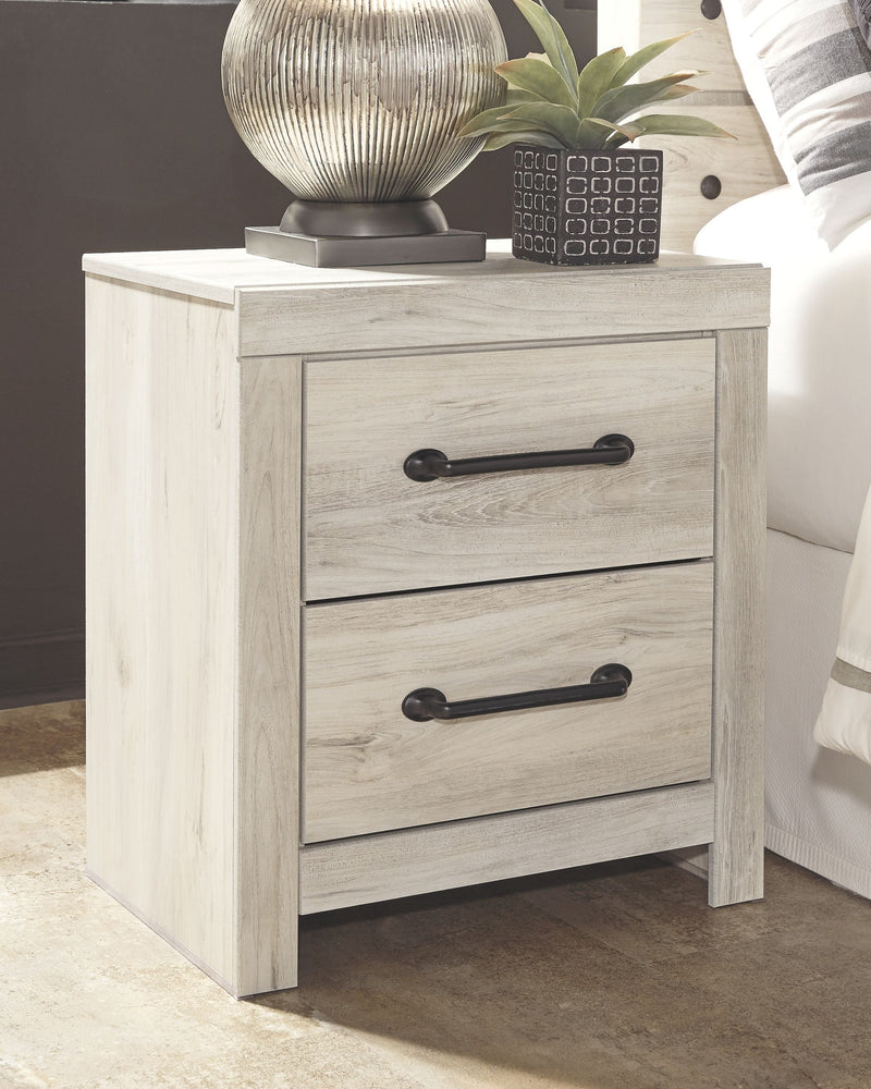 Cambeck - Whitewash - Two Drawer Night Stand.