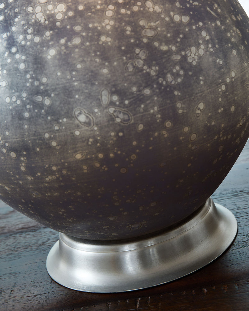 Bluacy - Antique Gray - Glass Table Lamp.