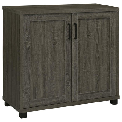 Filch - Wooden 2-Door Accent Cabinet - Weathered Gray - Grand Furniture GA