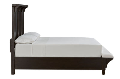 Sierra - Complete Lighted Panel Bed With Upholstered Footboard.