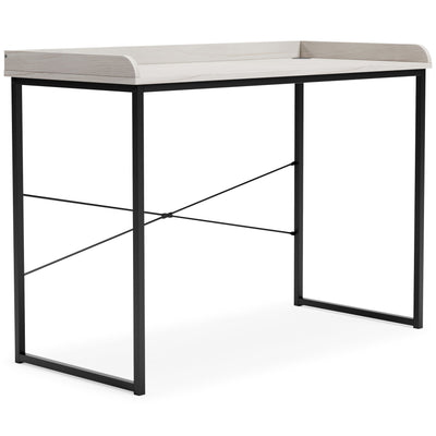 Bayflynn - White / Black - Home Office Desk - Clean-lined.