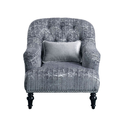 Gaura - Chair - Pattern Gray Velvet - Grand Furniture GA