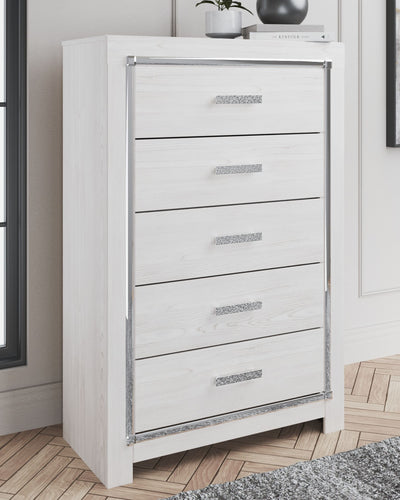 Altyra - White - Five Drawer Chest - Grand Furniture GA