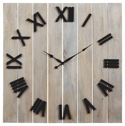 Bronson - Whitewash / Black - Wall Clock.