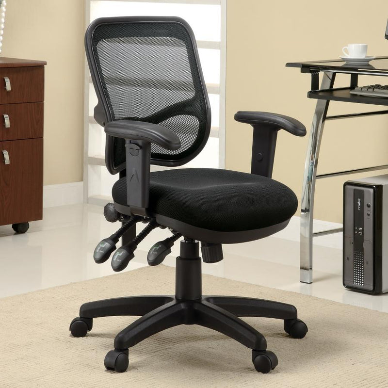 Rollo - Adjustable Height Office Chair - Black.