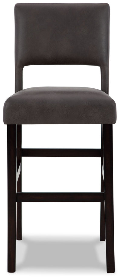 Leektree - Gray / Brown - Tall Uph Barstool (Set of 2)