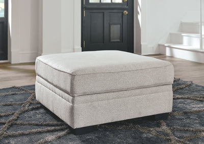 Dellara - Chalk - Ottoman With Storage.