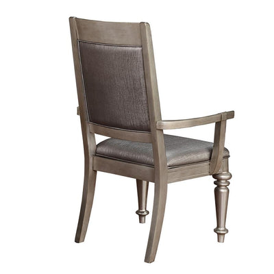 Bling Game - Open Back Arm Chairs (Set of 2) - Metallic.